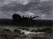 Caspar David Friedrich Wreck in the Moonlight Spain oil painting artist